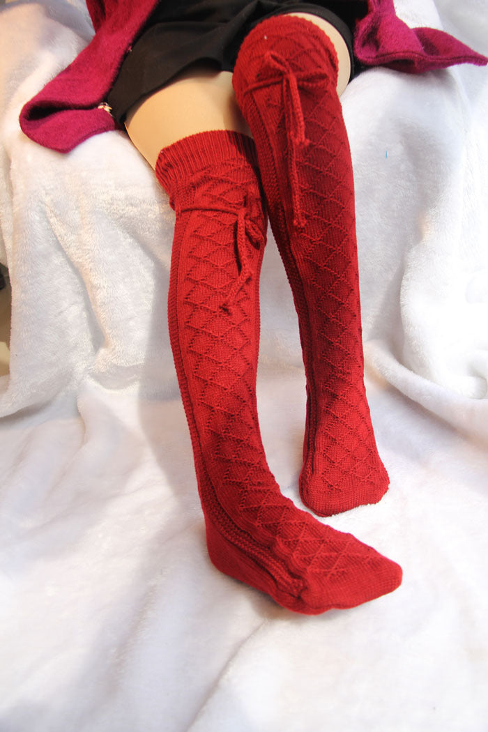 Over The Knee Knitted Vintage Stockings