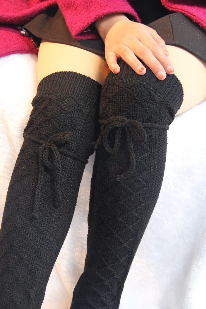 Over The Knee Knitted Vintage Stockings
