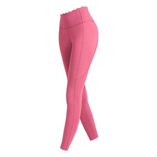 Dame Yoga Leggings med Høj Talje og Kniplinger