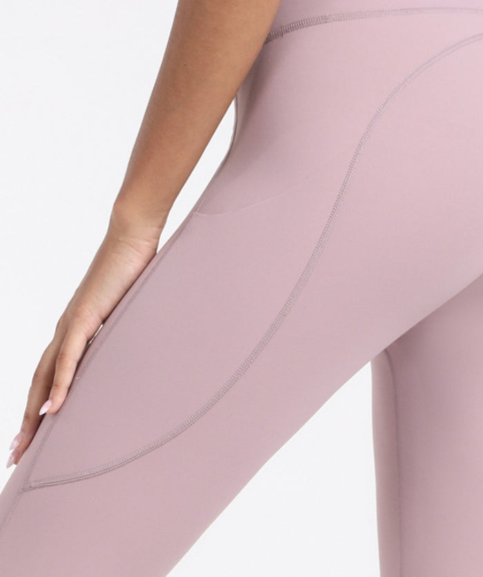 Women'S Lace High Waist Nude Yoga Pants