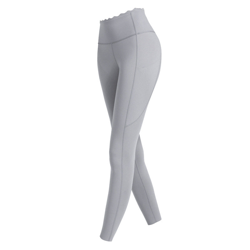 Women'S Lace High Waist Nude Yoga Pants