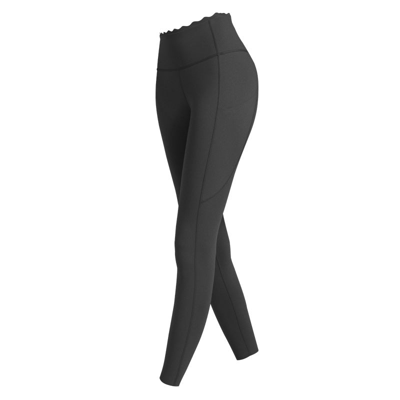 Women'S Lace High Waist Nude Yoga Pants