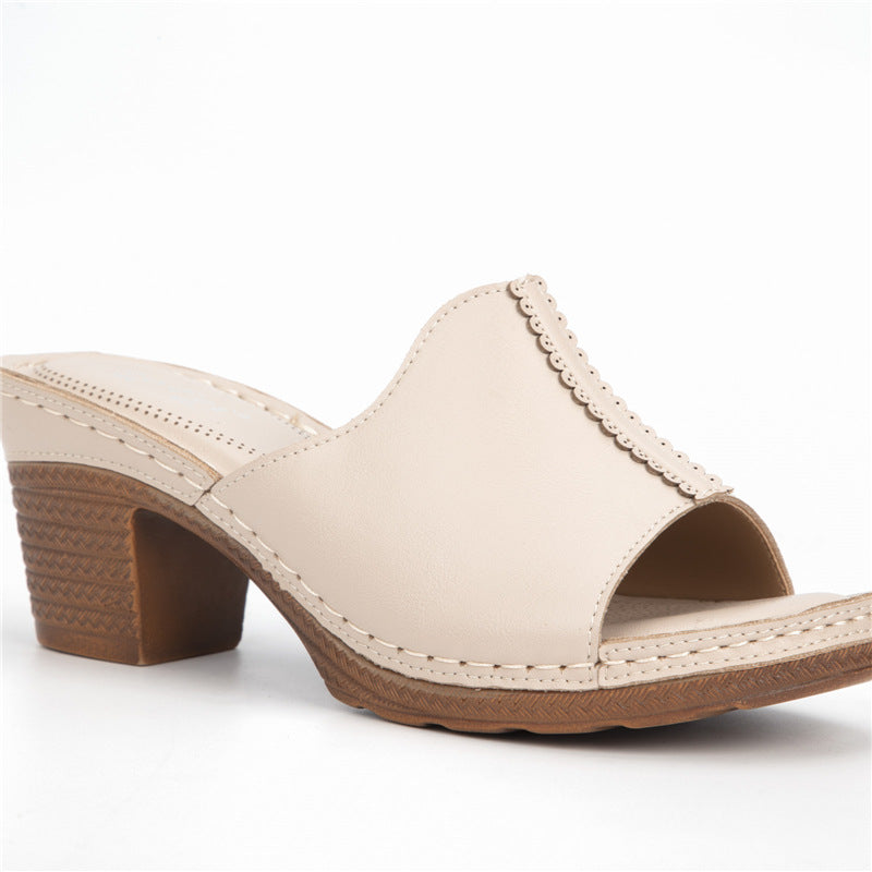 Summer Thick-heeled High-heeled Plus Size Comfortable Ladies Sandals