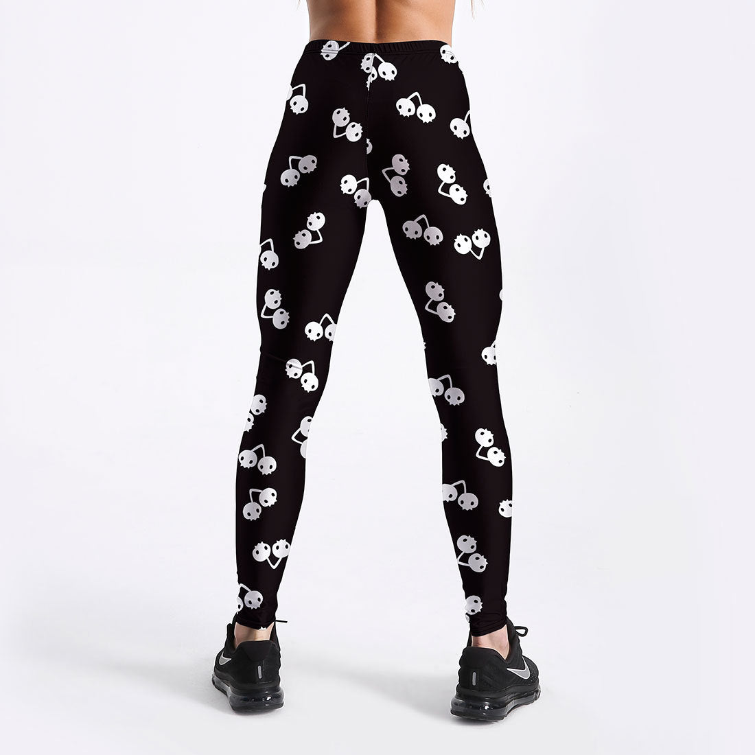 Cherry Taroy Print Leggings European And American Personality Sports Yoga Nine Pants