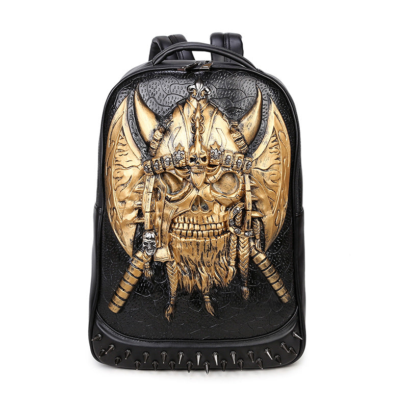 New Ghost Head Luminous Eyes Backpack Men'S Customized Travel Waterproof Computer Bag Skull Head Large Capacity Backpack