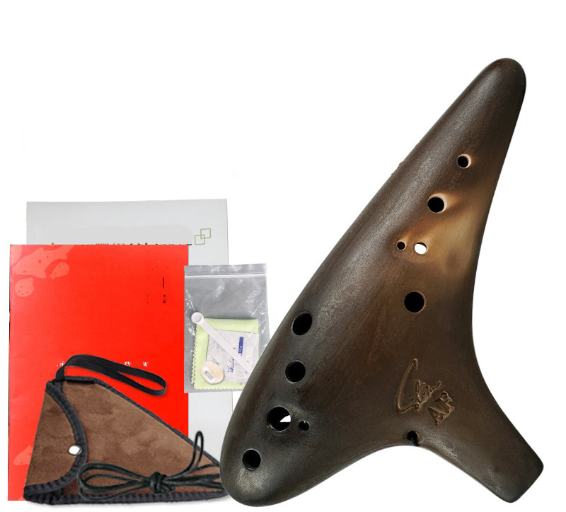 Begynder af røget 12-hullers retro-ocarina