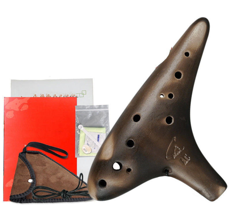 Begynder af røget 12-hullers retro-ocarina