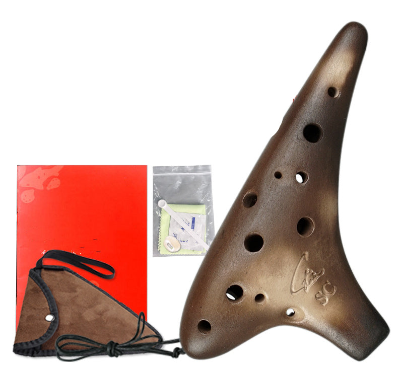 Begynder af røget 12-hullers retro-ocarina