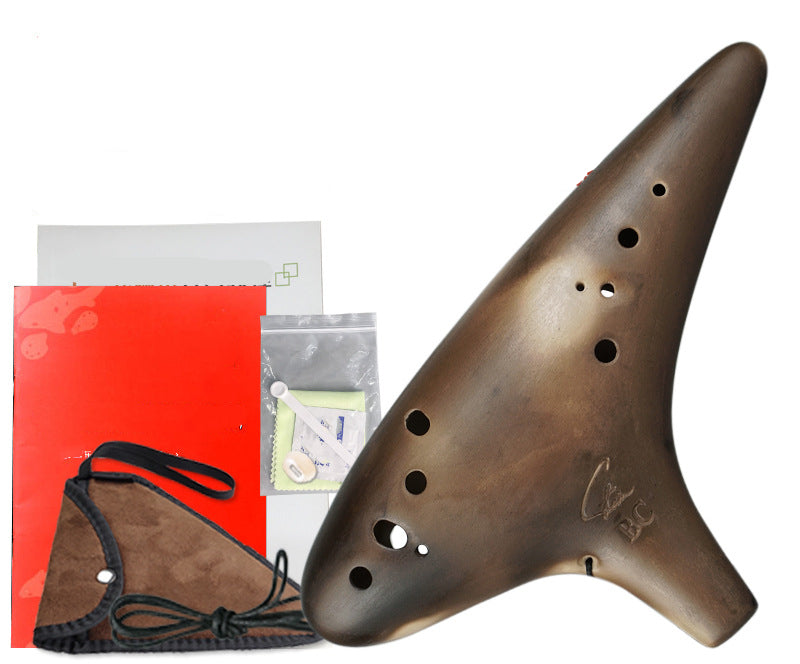 Begynder af røget 12-hullers retro-ocarina