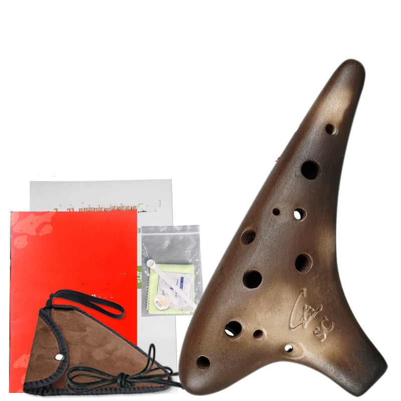 Begynder af røget 12-hullers retro-ocarina
