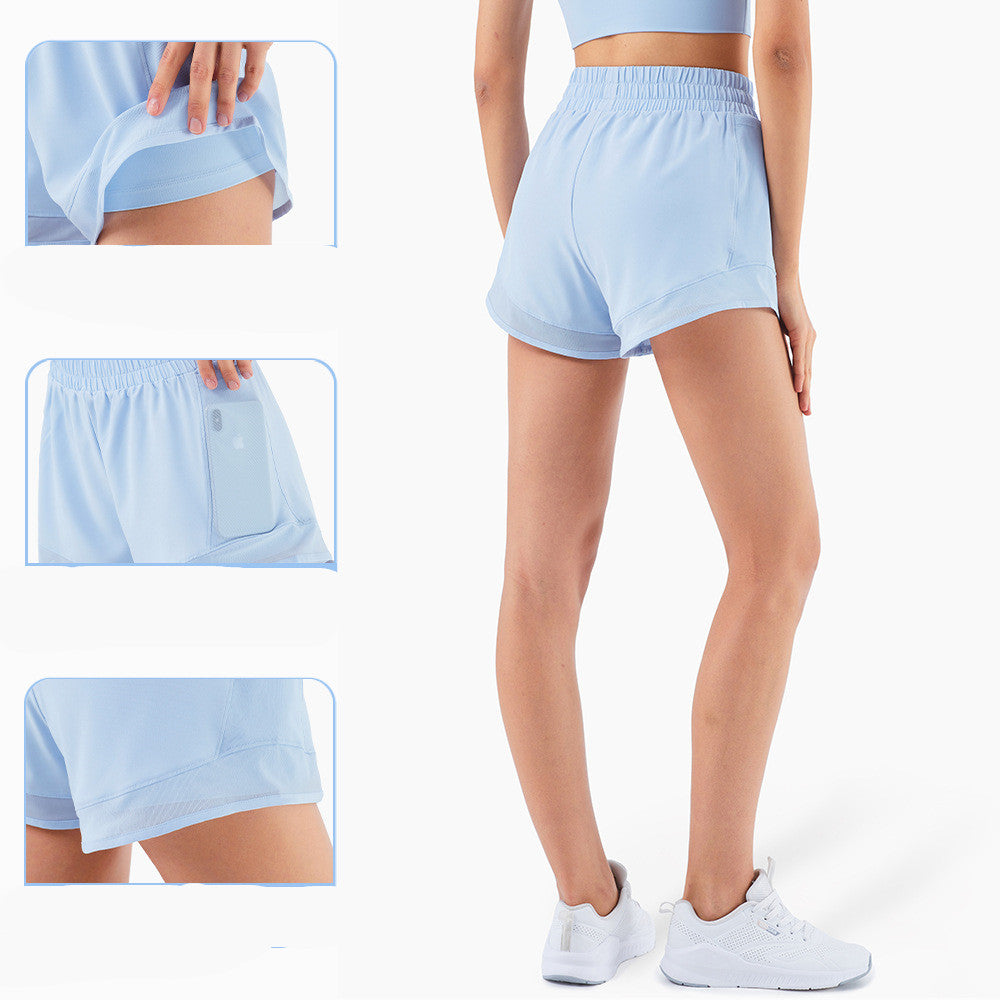 Anti-Glare Antibacterial Mesh Stitching Yoga Pants