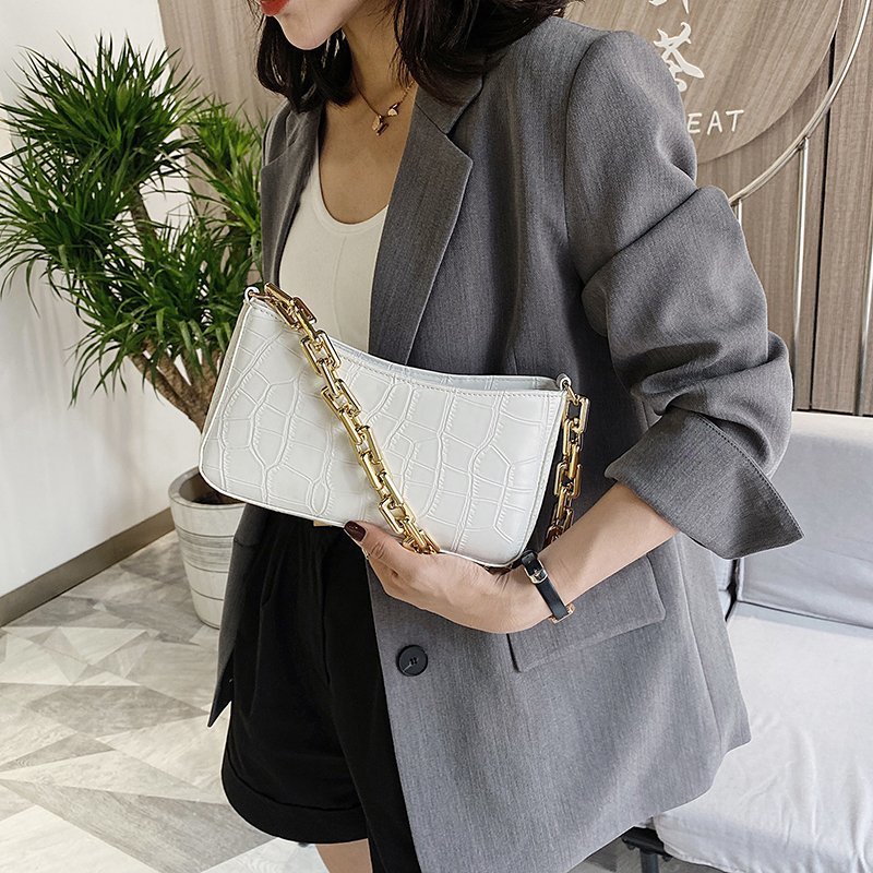 High Sense Bag New Trendy Fashion Net Red Female Bag Shoulder Bag Wild Ins Chain Underarm Bag Small Bag