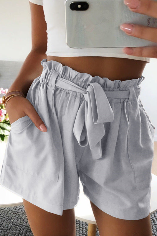 Women's Pants Elastic Wide Leg High Waist Casual Shorts