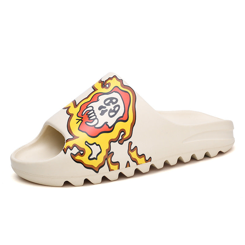 Platform Slippers Men's Trendy Sandals Outdoor Beach Flip Flops