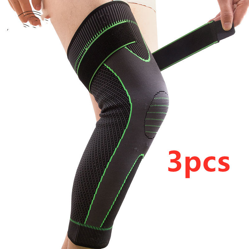 Knæbeskyttere med lange stropper Sportsbeskyttelse Knæ Skridsikre leggings Løb Squat Fitness