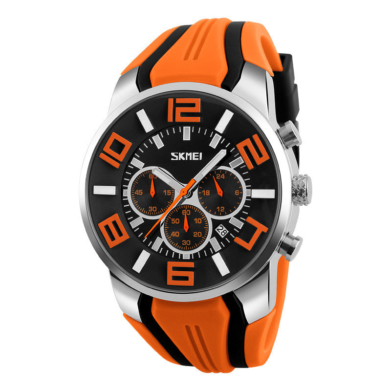 Multifunctional Six-Pin Waterproof Men's Cool Quartz Watch