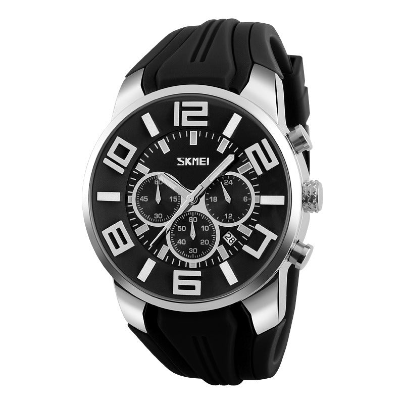 Multifunctional Six-Pin Waterproof Men's Cool Quartz Watch