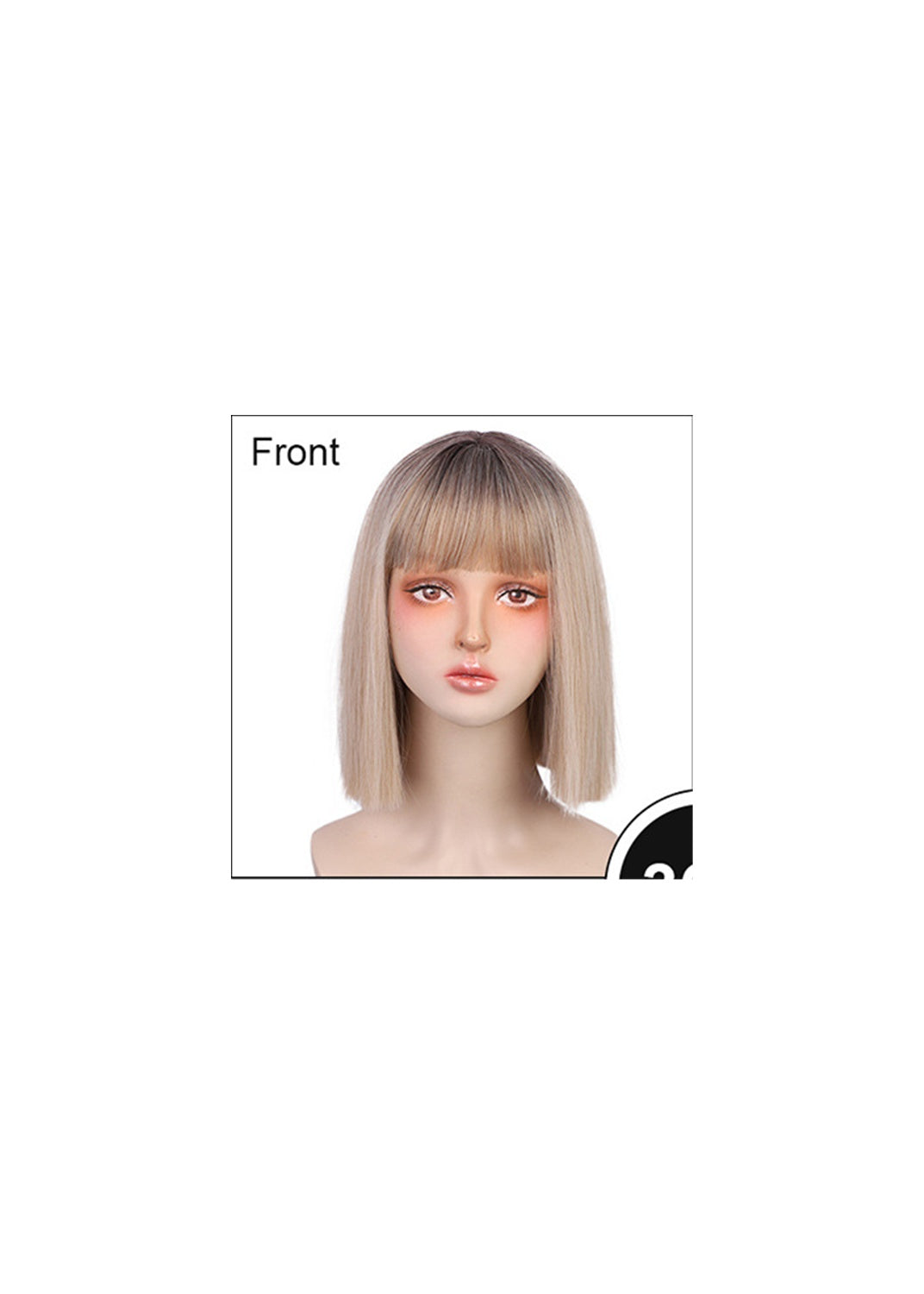 Fashion Color Straight Hair Imitation Scalp Wig Synthetic Fiber Headgear