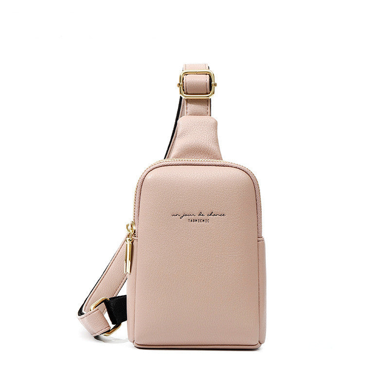 Fashion Women'S Bag Pu Diagonal Bag Trendy Ins Chest Bag