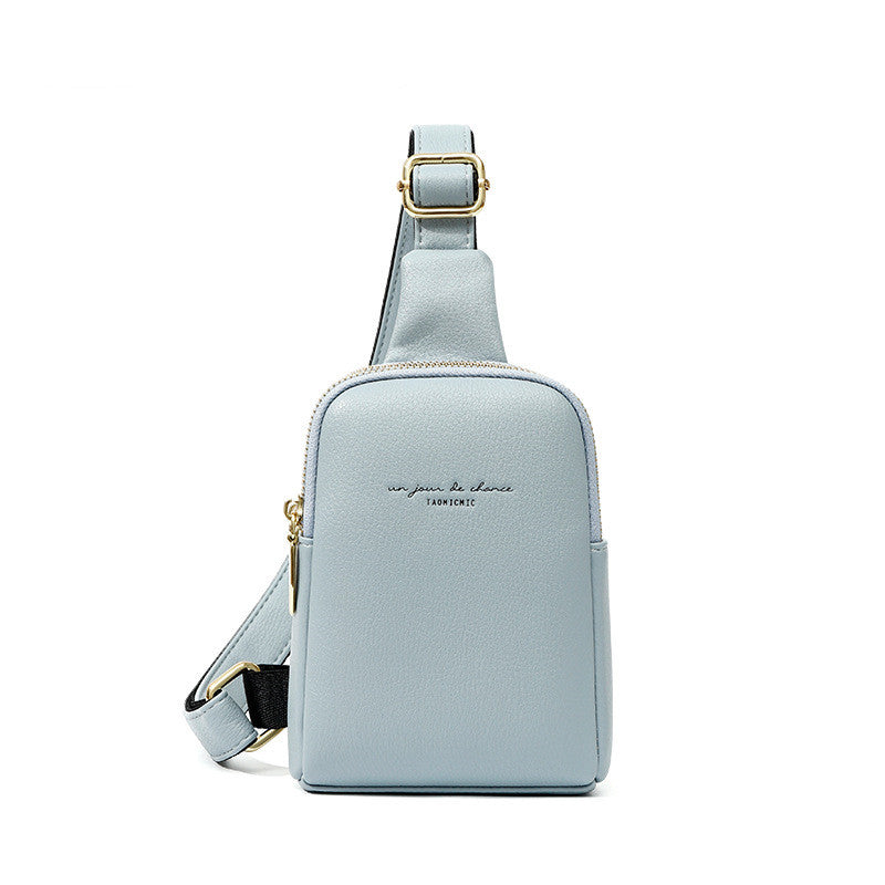 Fashion Women'S Bag Pu Diagonal Bag Trendy Ins Chest Bag