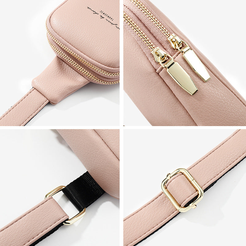 Fashion Women'S Bag Pu Diagonal Bag Trendy Ins Chest Bag
