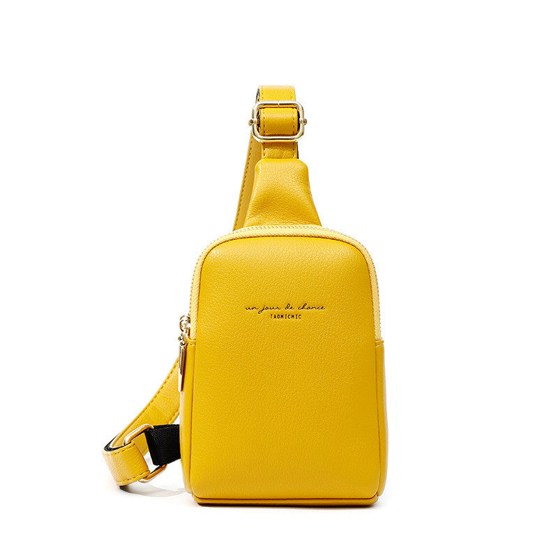 Fashion Women'S Bag Pu Diagonal Bag Trendy Ins Chest Bag