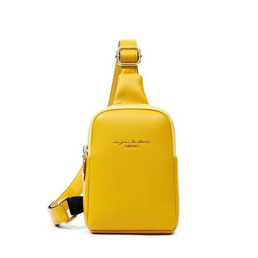 Fashion Women'S Bag Pu Diagonal Bag Trendy Ins Chest Bag