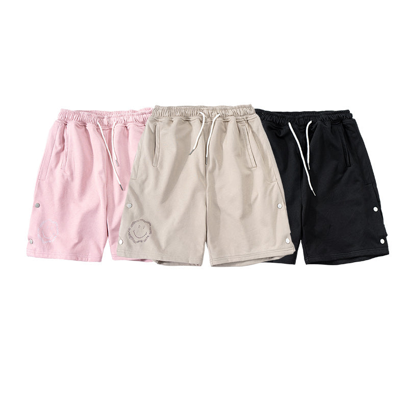 Men's and women's summer trend Hong Kong style loose smile casual five-point pants