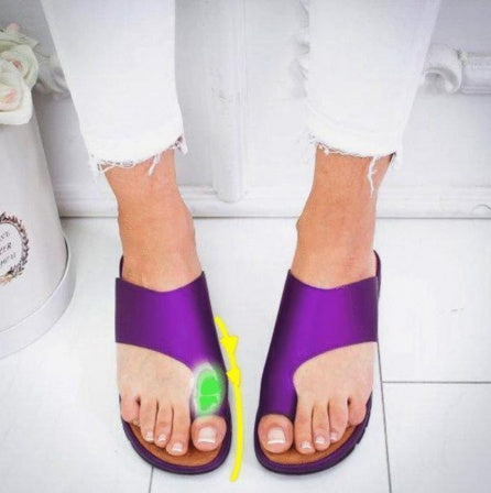 Sandals And Slippers Female Summer New Style Aliexpress Solid Color Flat With Toe Ladies Foreign Trade Plus Size 43 Sandals Wholesale