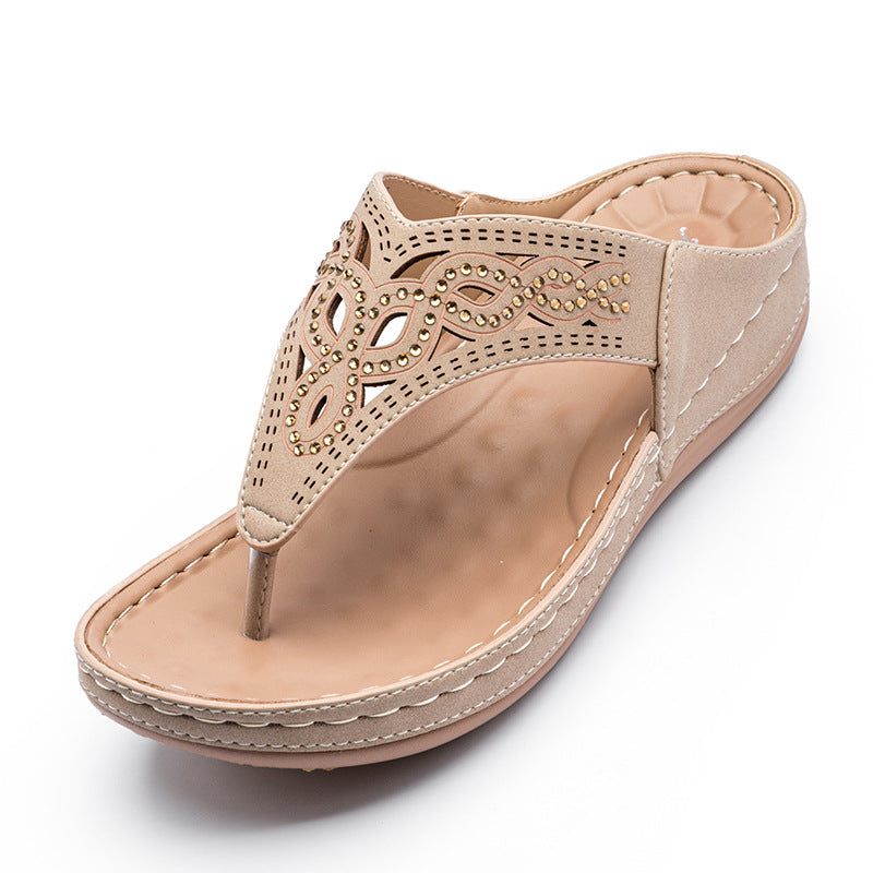 Flip-flops Southeast Asian retro wedge sandals