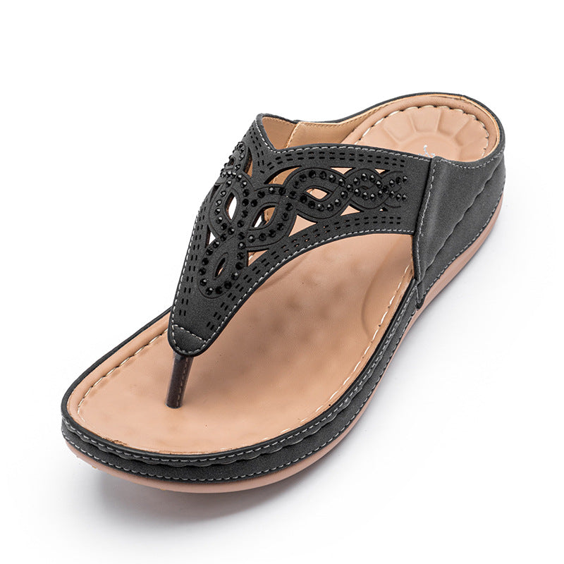 Flip-flops Southeast Asian retro wedge sandals