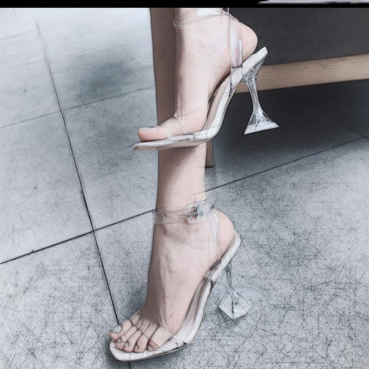 Fashion All-match Stiletto With Transparent High-heeled Sandals