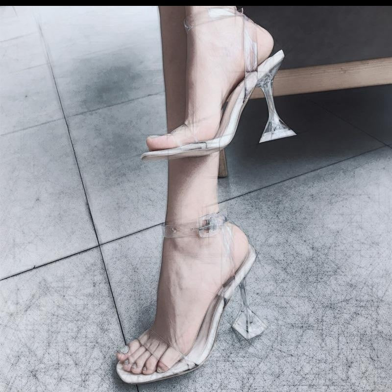 Fashion All-match Stiletto With Transparent High-heeled Sandals