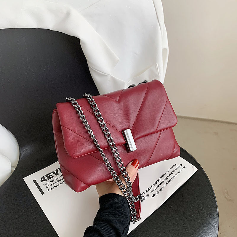 New Korean Version Of Ins Trend Lock Chain Bag Shoulder Diagonal Female Bag