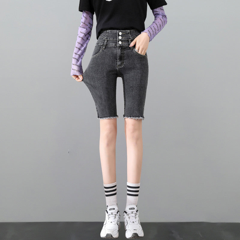 High-waisted Jeans Skinny Black Pencil Pants
