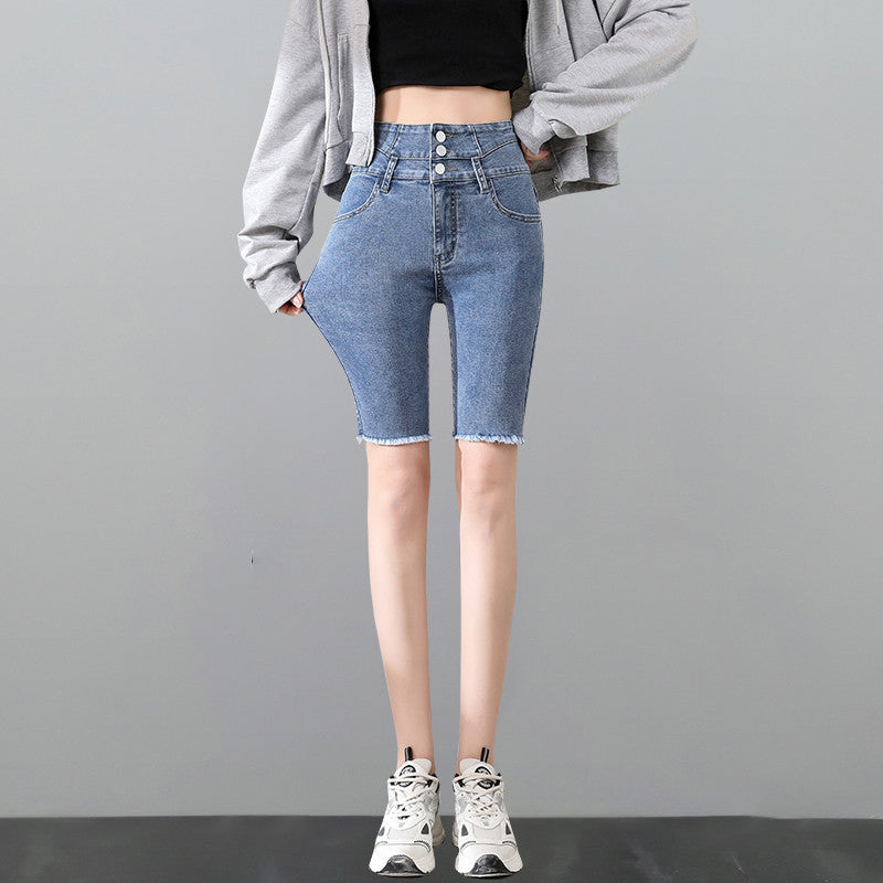 High-waisted Jeans Skinny Black Pencil Pants