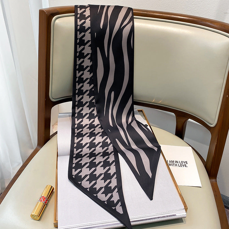 Fashion Scarf Tied With Narrow And Long Streamers