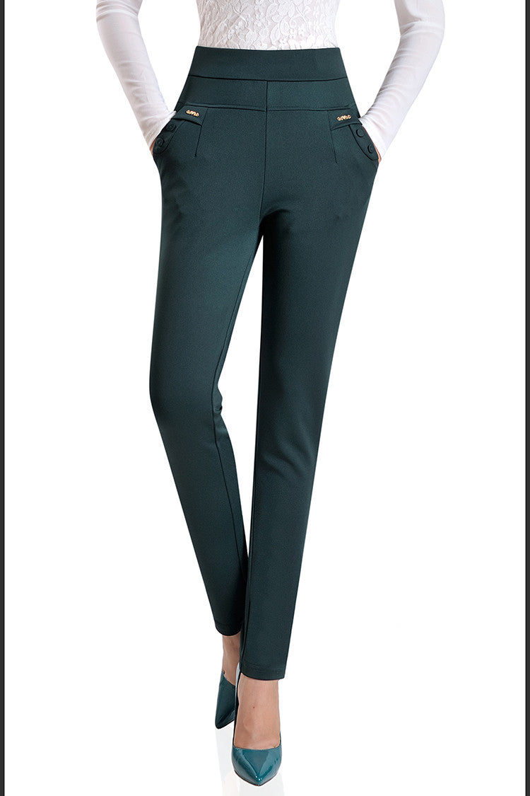 Women's Trousers Elastic Waist Elastic High Waist
