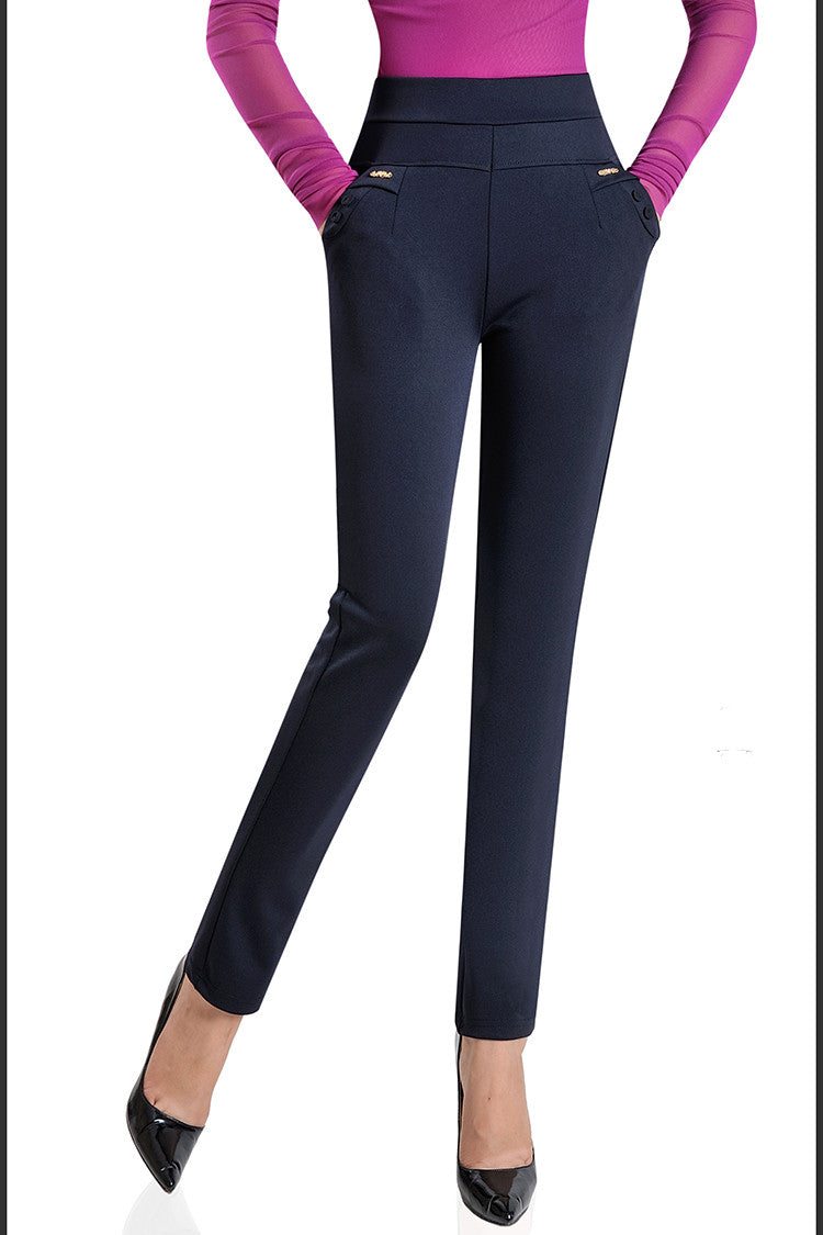 Women's Trousers Elastic Waist Elastic High Waist