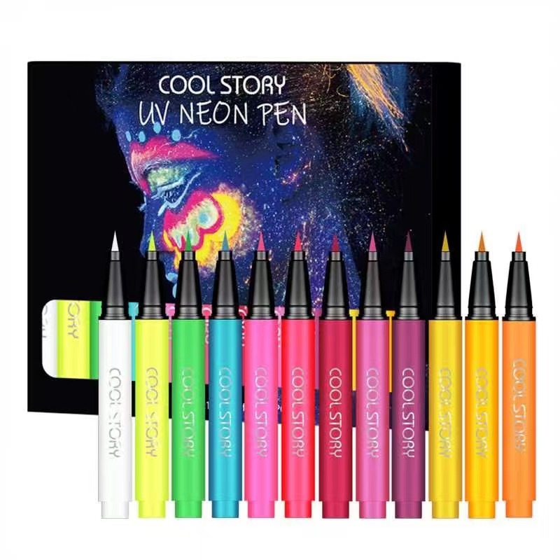 12 Colors Fluorescent Color Eyeliner Suit Matte