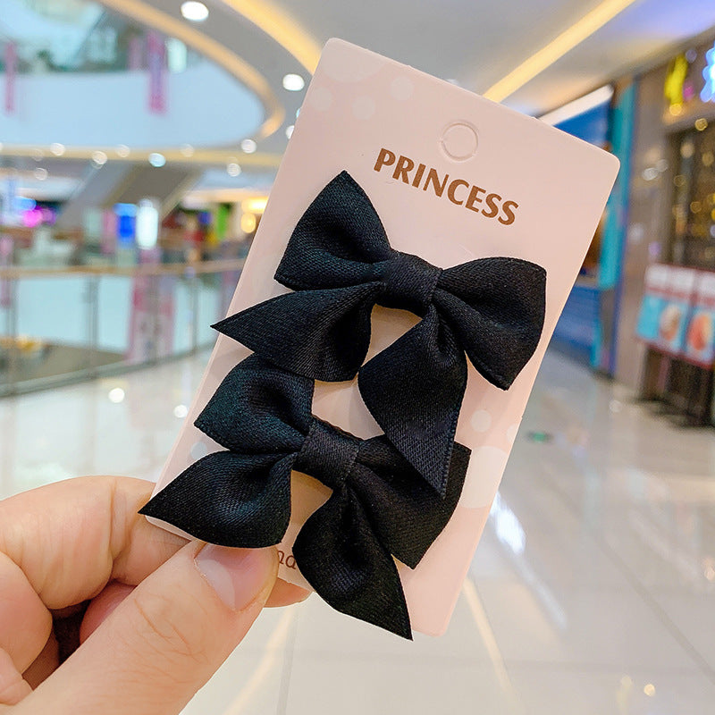 Children's  Girls Baby Princess Side Cute Flannel  Bow Hairpin