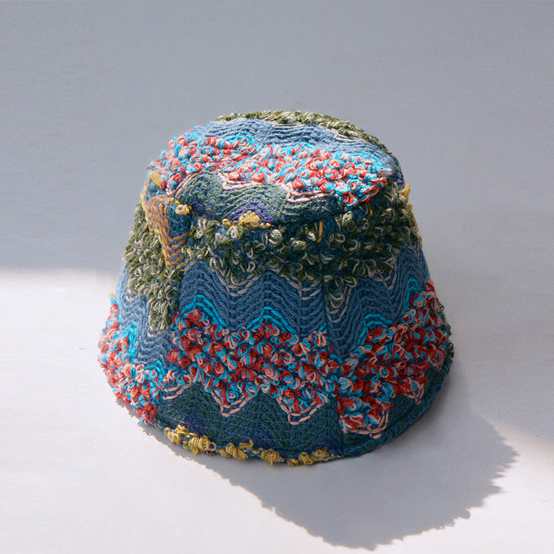 Ladies Wool Jacquard Knit Pot Hat