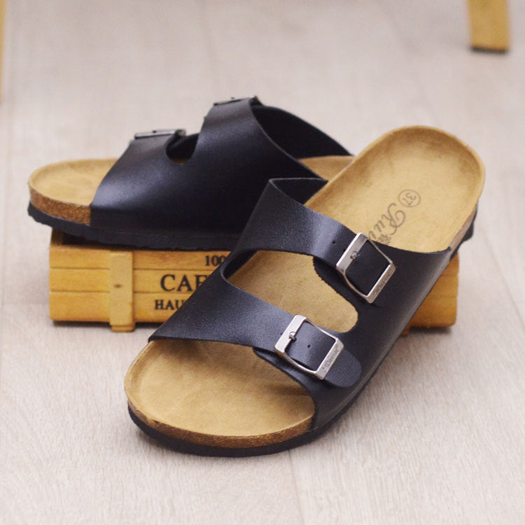 Slippers Summer Beach Shoes Leisure Cork Couple Sandals And Slippers