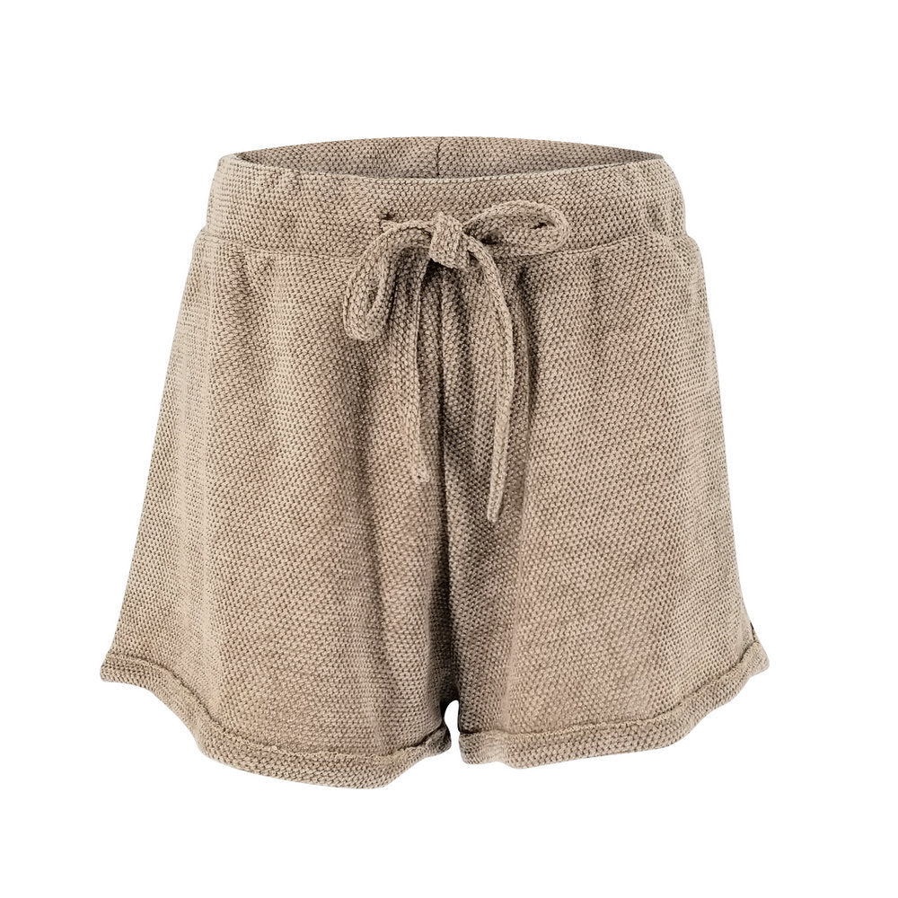 Sexy Tied Wide Loose Hem Design Casual Shorts