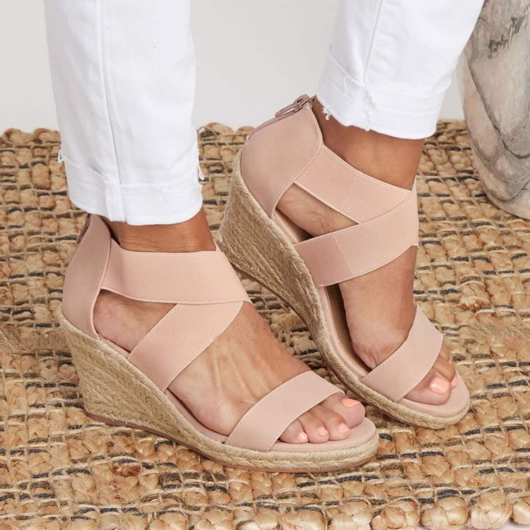 Women's Shoes Plus Size Wedge Heel Hemp Rope Sandals