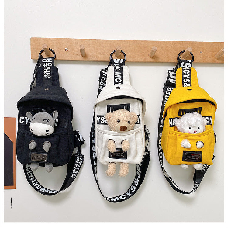 Foreign Trade Chest Bag New Canvas Bag Korean Fashion Personality Female Bag Shoulder Messenger Bag