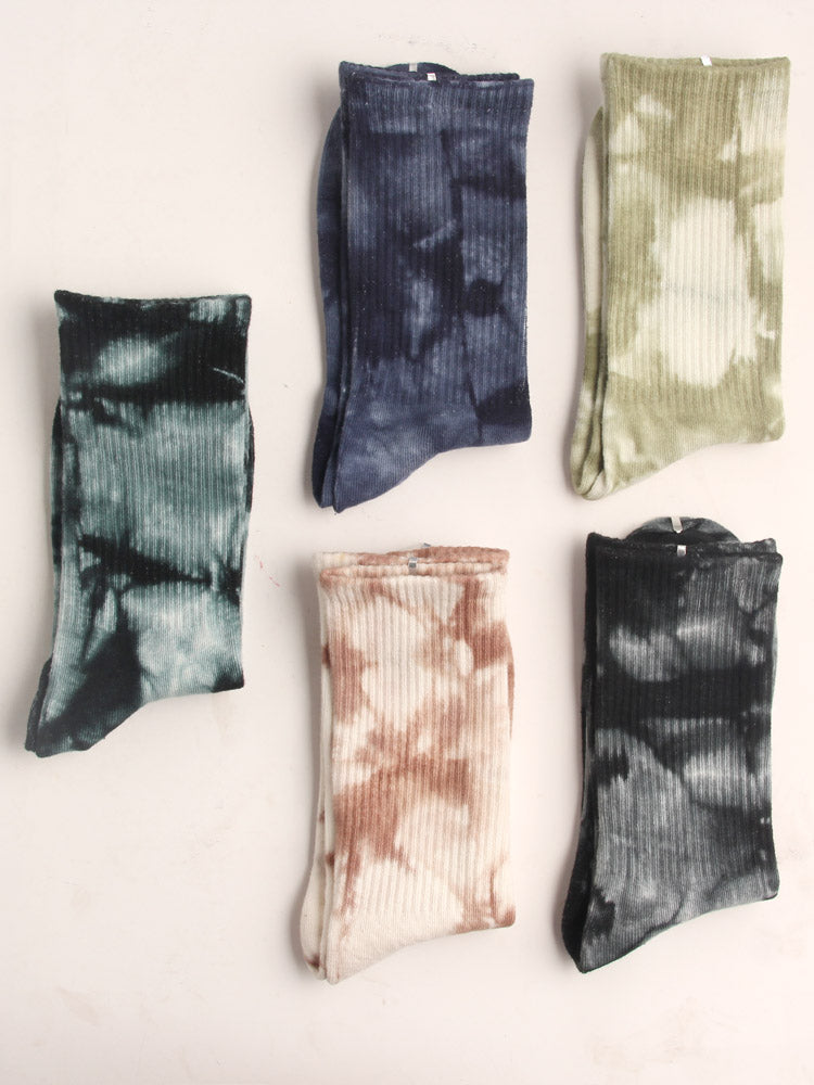 Fashionable Simple Thin Tie Dye Socks