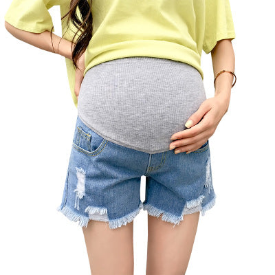 Fashion Frayed Maternity Fashion Shorts