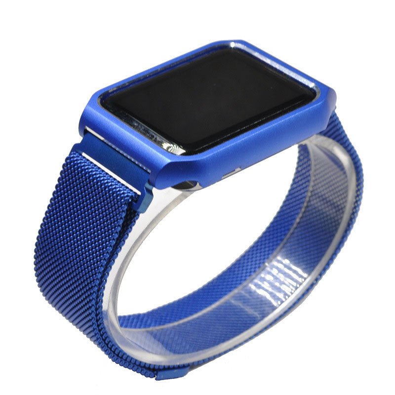 Compatible with Apple, Stainless Steel Magnetic Strap Is Suitable For Iwatch Milanese Strap And Frame Integrated