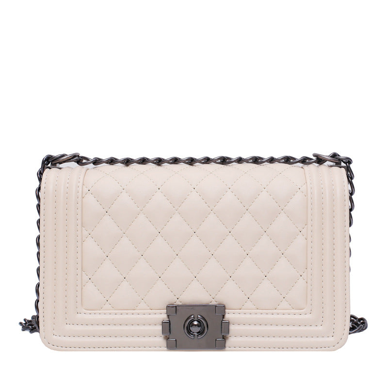 New Style Messenger Bag, Shoulder Bag, Women'S New Style Pu Embroidered Thread Small Square Bag